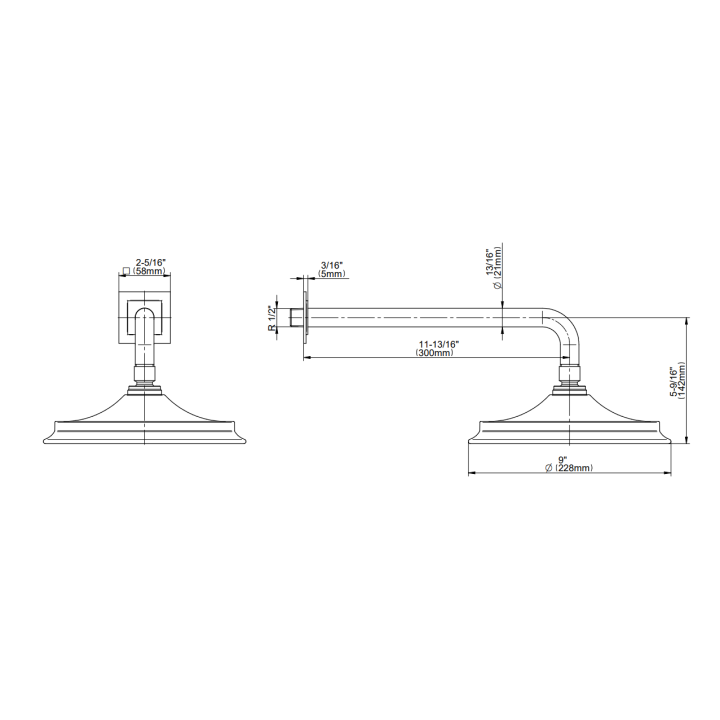 Deszczownica Graff Finneza Due chrom E-8370-PC