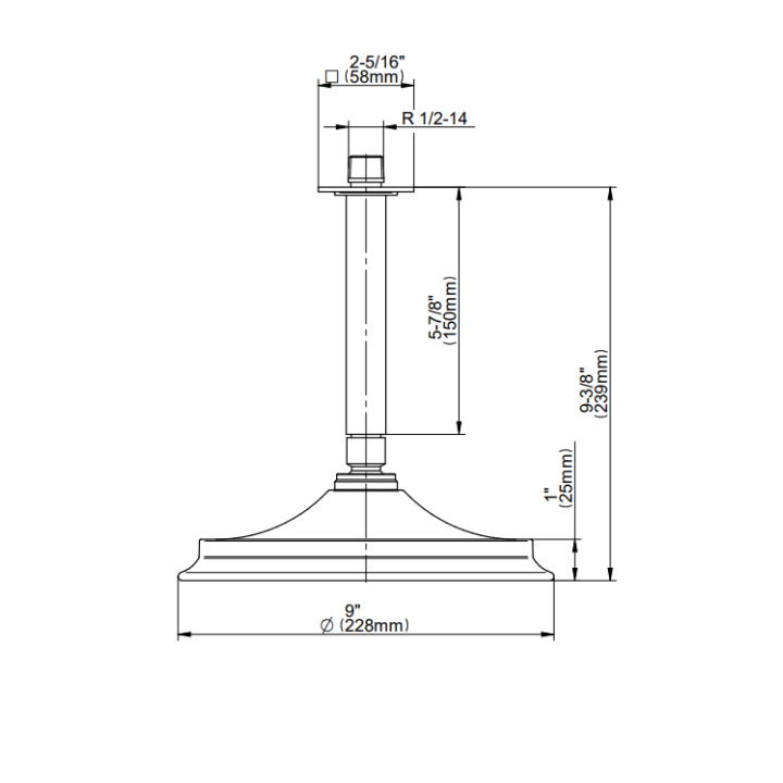 Deszczownica Graff Finneza Due chrom E-8379-PC