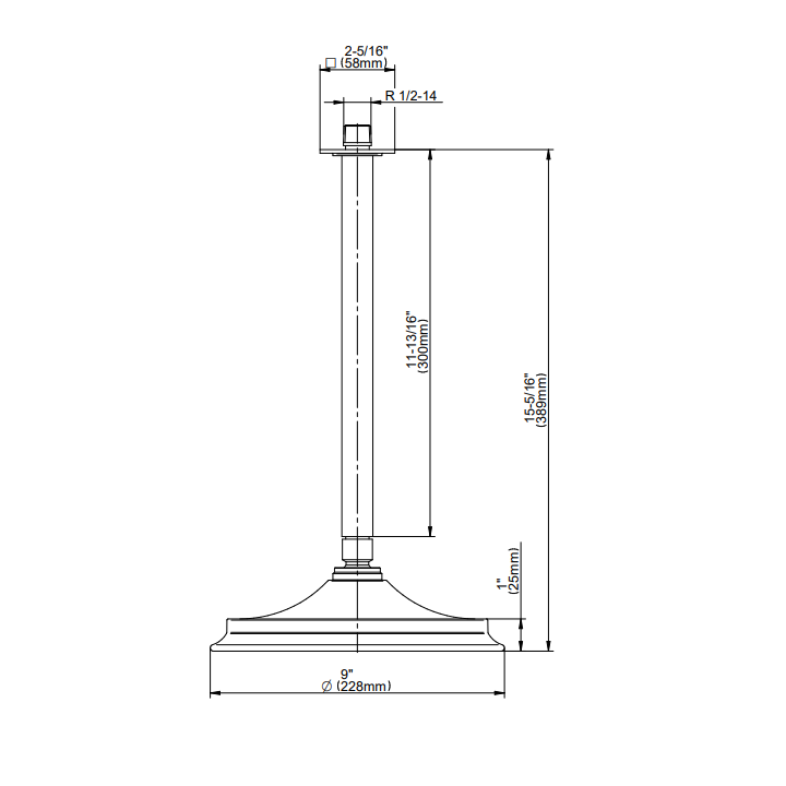 Deszczownica Graff Finneza Due chrom E-8375-PC