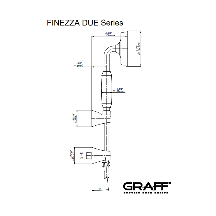 Zestaw natryskowy Graff Finneza Due chrom E-8689-PC