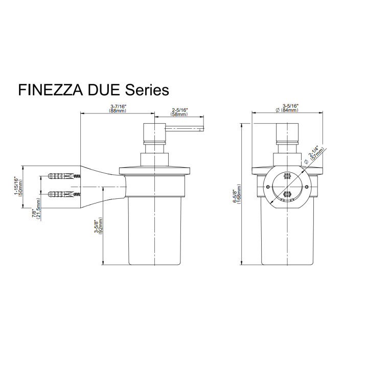 Dozownik mydła Graff Finneza Due chrom E-9603-PC