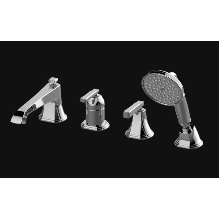 Bateria wannowa Graff Finezza Uno z zestawem prysznicowym chrom E-6859-LM47W-PC