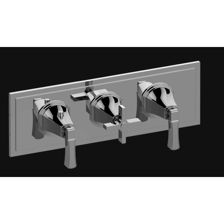 Bateria natryskowa Graff Finezza Uno podtynkowa 3- drożna chrom E-8078H-2L1C-PC