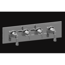 Bateria natryskowa Graff Finezza Uno podtynkowa 4- drożna chrom E-8079H-2L2C-PC