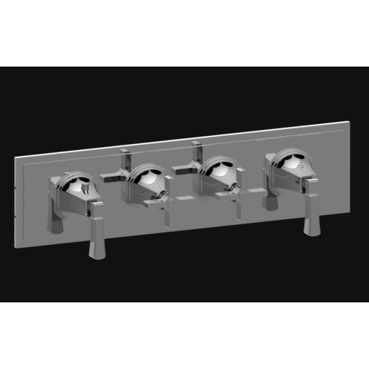Bateria natryskowa Graff Finezza Uno podtynkowa 4- drożna chrom E-8079H-2L2C-PC