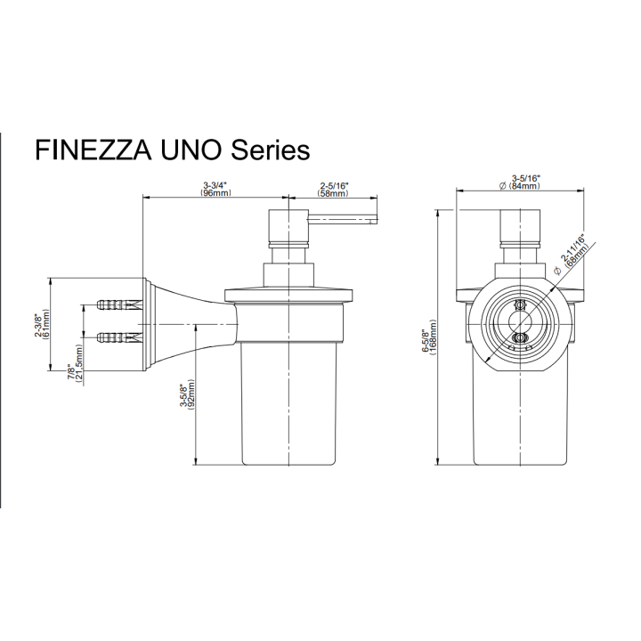 Dozownik do mydła Graff Finezza Uno podtynkowa chrom E-9503-PC