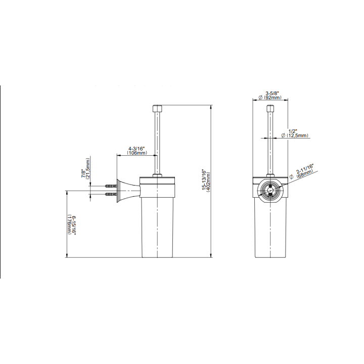 Szczotka WC Graff Finezza Uno chrom E-9510-PC