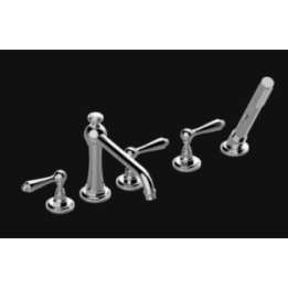 Bateria wannowa Graff Camden z zestawem prysznicowym chrom E-6951-LM48B-PC
