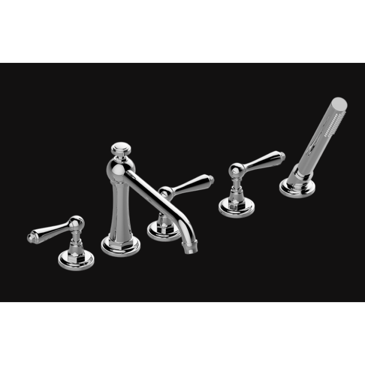 Bateria wannowa Graff Camden z zestawem prysznicowym chrom E-6951-LM48B-PC