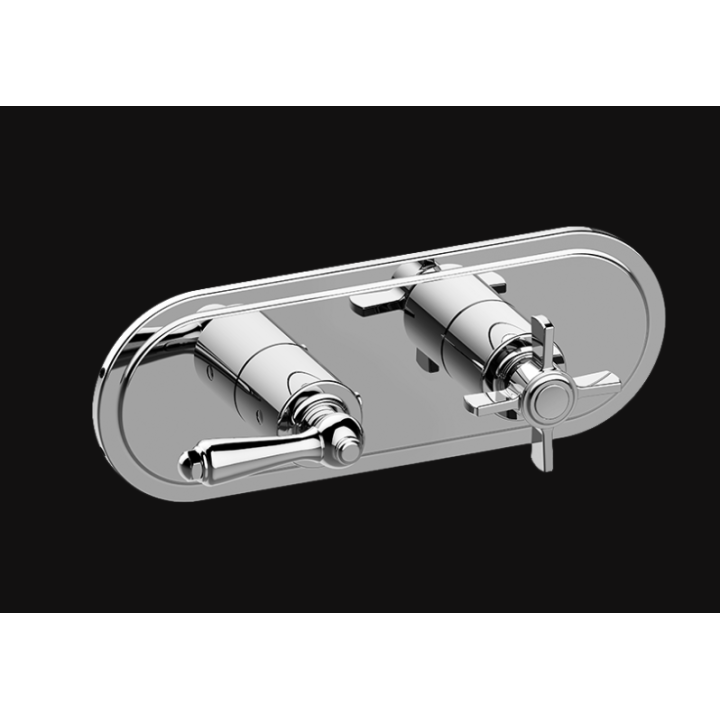 Bateria natryskowa Graff Camden podtynkowa 2- drożna chrom E-8086H-LM48C16-PC