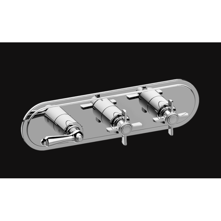 Bateria natryskowa Graff Camden podtynkowa 3- drożna chrom E-8087H-LM48C16-PC