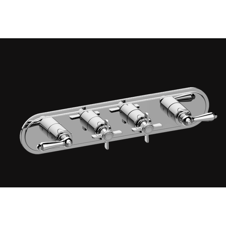 Bateria natryskowa Graff Camden podtynkowa 4- drożna chrom E-8088H-ALM48C16-PC