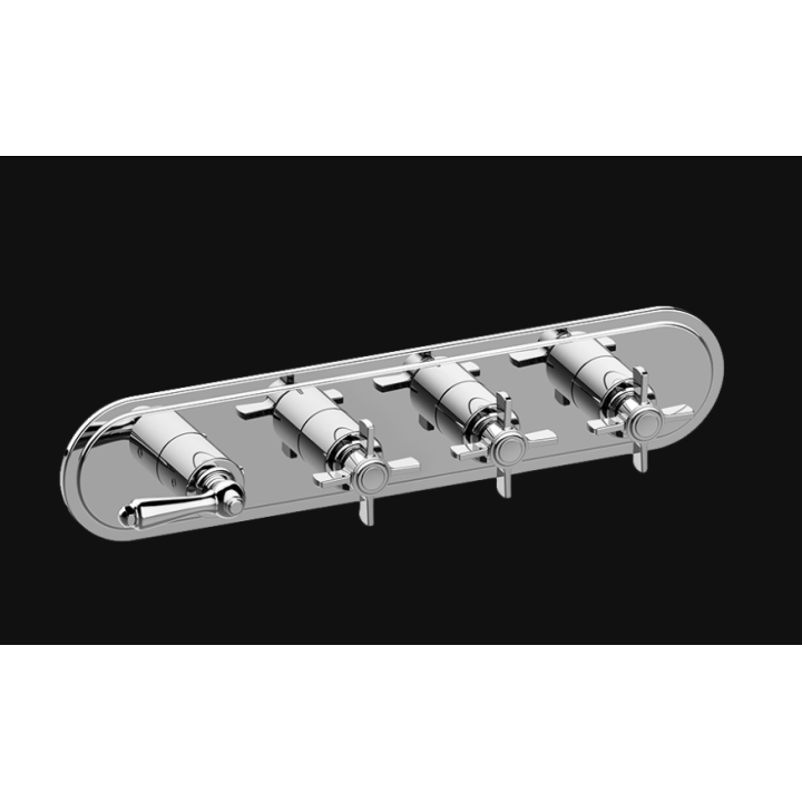 Bateria natryskowa Graff Camden podtynkowa 4- drożna chrom E-8088H-LM48C16-PC