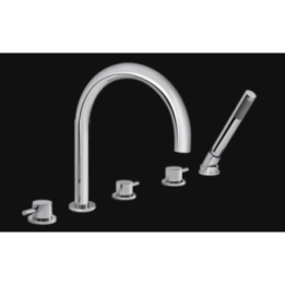 Bateria wannowa Graff M.E/M.E.25 z zestawem prysznicowym chrom E-6153-LM41B-PC