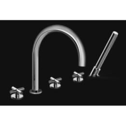 Bateria wannowa Graff M.E/M.E.25 z zestawem prysznicowym chrom E-6153-C17B-PC