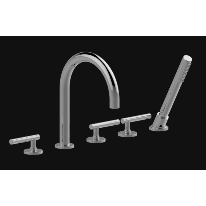 Bateria wannowa Graff M.E/M.E.25 z zestawem prysznicowym chrom E-6153-LM62B-PC