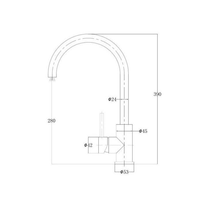 Bateria ze stali nierdzewnej Omnires Albany inox AB1450IN