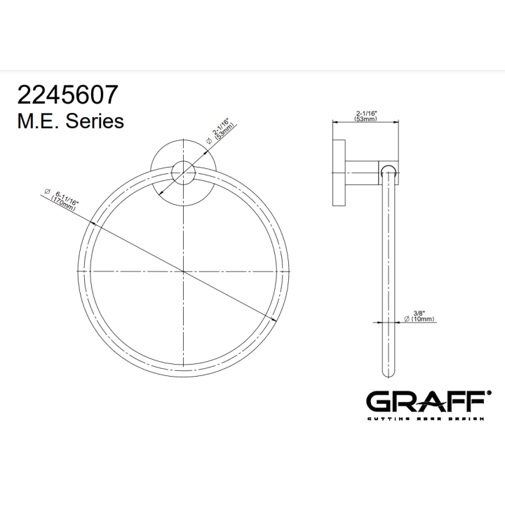 Wieszak na ręcznik Graff M.E/M.E.25 chrom E-9137-PC
