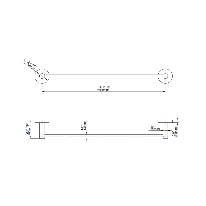 Wieszak na ręcznik Graff M.E/M.E.25 45 cm chrom E-9133-PC