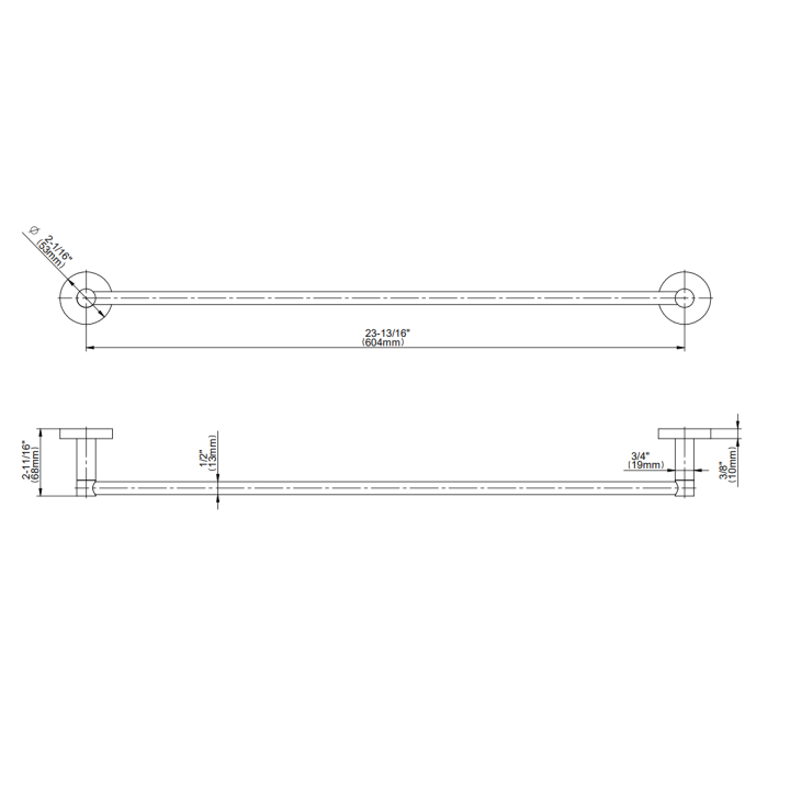 Wieszak na ręcznik Graff M.E/M.E.25 61 cm chrom E-9134-PC