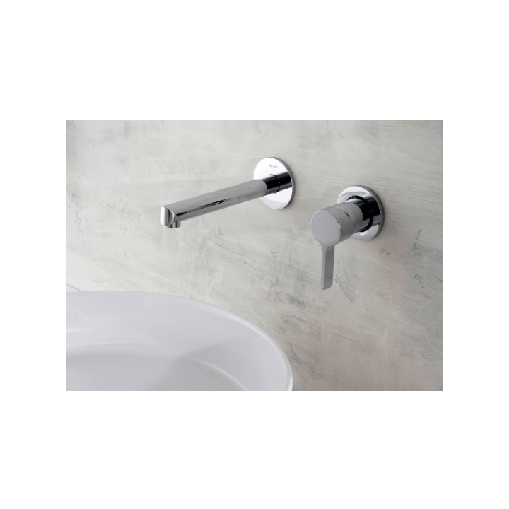 Bateria umywalkowa Graff Terra ścienna wylewka 19 cm chrom E-6735-LM46W-PC