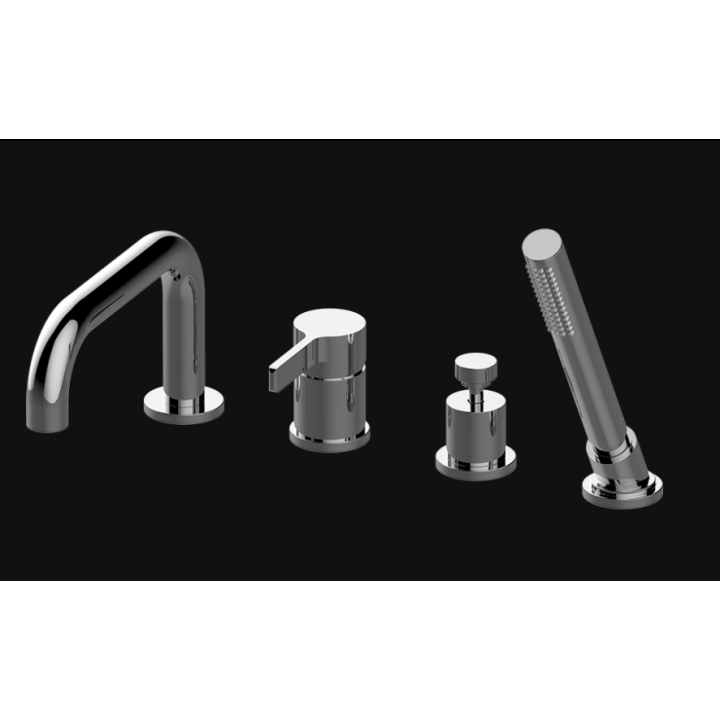 Bateria wannowa Graff Terra z zestawem prysznicowym chrom E-6759-LM46W-PC