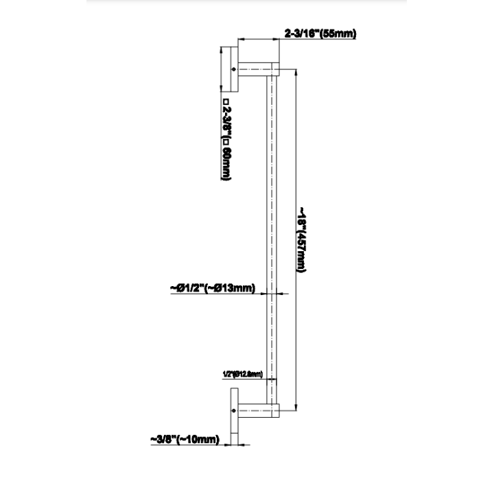 Wieszak na ręcznik Graff Immersion 45,7 cm chrom E-9107-PC