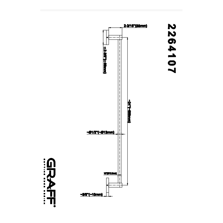 Wieszak na ręcznik Graff Immersion 60,9 cm chrom E-9108-PC