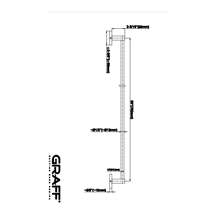 Wieszak na ręcznik Graff Immersion 76,2 cm chrom E-9111-PC