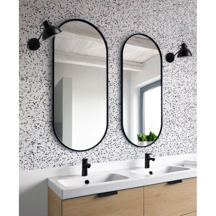 LUSTRO AMBIENT SLIM W CZARNEJ RAMIE 80x100cm AMB/SL/B/80x100
