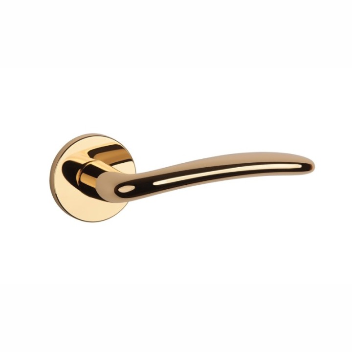 Klamka APRILE AMBROSIA ROZETA R SLIM 7MM złoty polerowany ASAMBROSIAR7SLG
