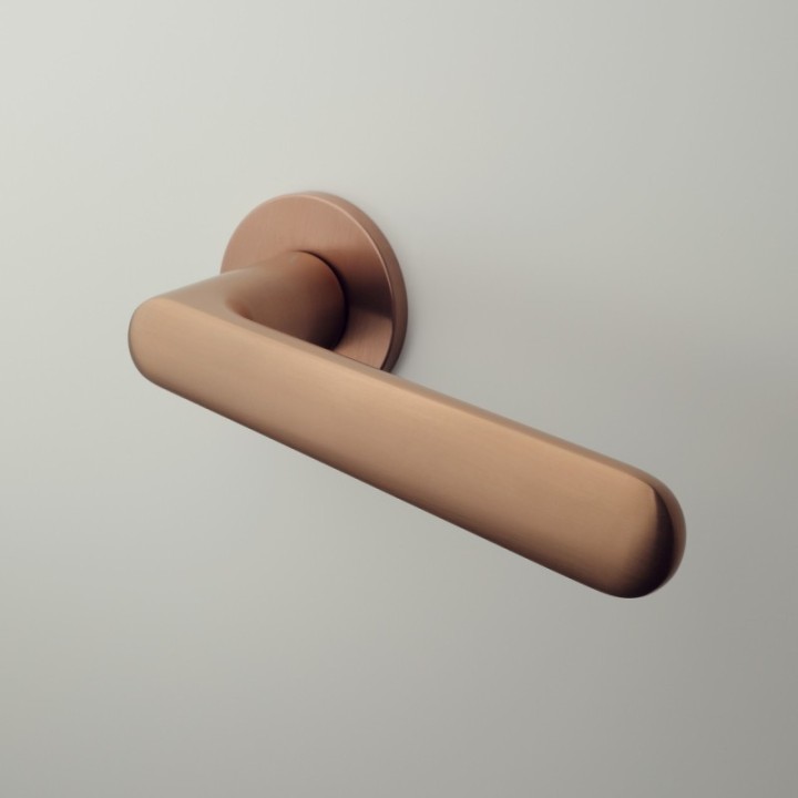 Klamka Enger APRILE ARIA ROZETA R SUPER SLIM 5MM miedziany PVD ASARIAR5SPNPVD