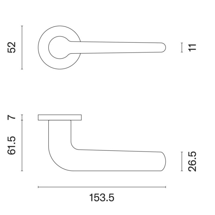 Klamka ENGER APRILE AZALIA ROZETA R SLIM 7MM chrom polerowany ASAZALIAR7SLC