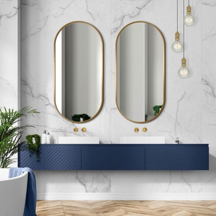 LUSTRO AMBIENT SLIM – ZŁOTA RAMA 80x100cm GieraDesign AMB/SL/G/80x100