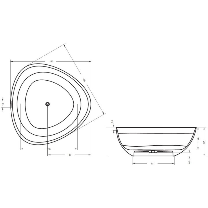 Wanna wolnostojąca 160x160 cm RIHO LIMITED OVIEDO biała B125001105