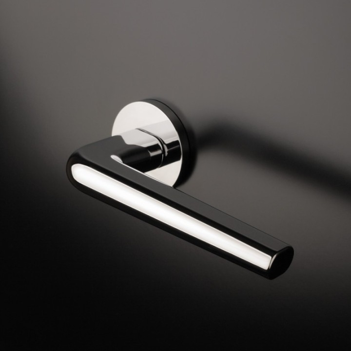 Klamka ENGER APRILE FUNKIA ROZETA R SLIM 7MM chrom polerowany ATFUNKIAR7SCP
