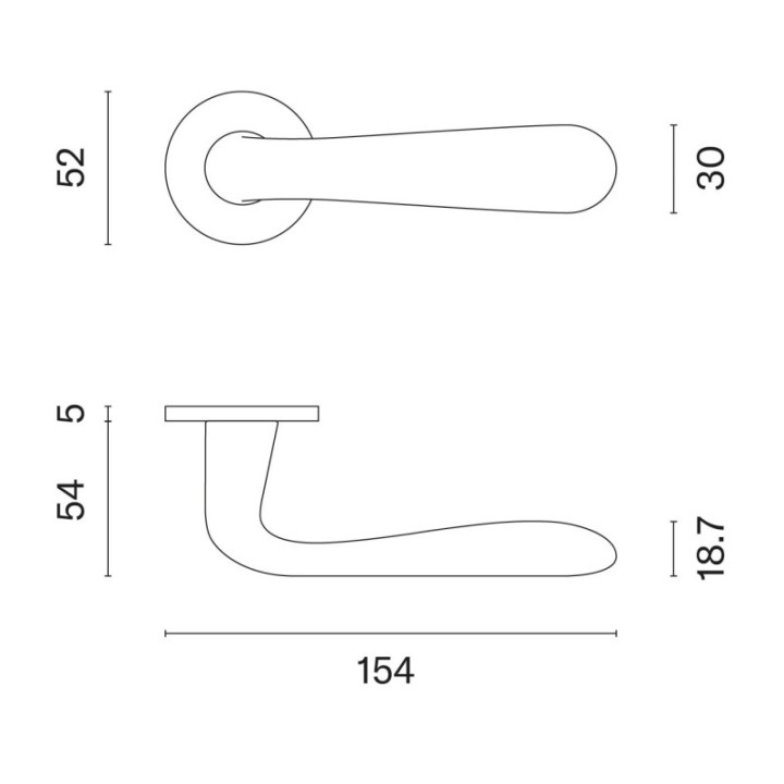 Klamka ENGER APRILE GARDENIA ROZETA R SUPER SLIM 5MM chrom polerowany ASGARDENIAR5SLC