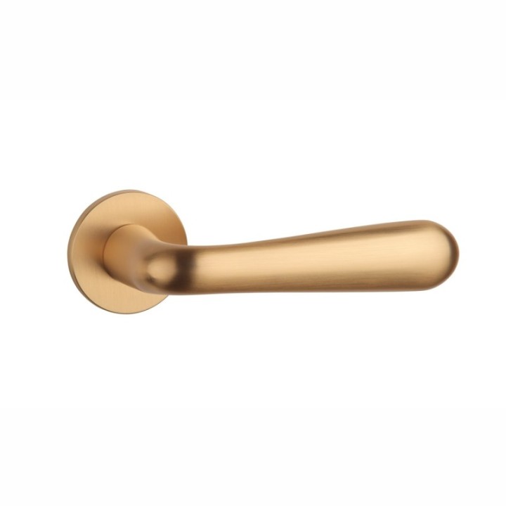 Klamka ENGER APRILE GARDENIA ROZETA R SUPER SLIM 5MM złoty matowy ASGARDENIAR5SKG