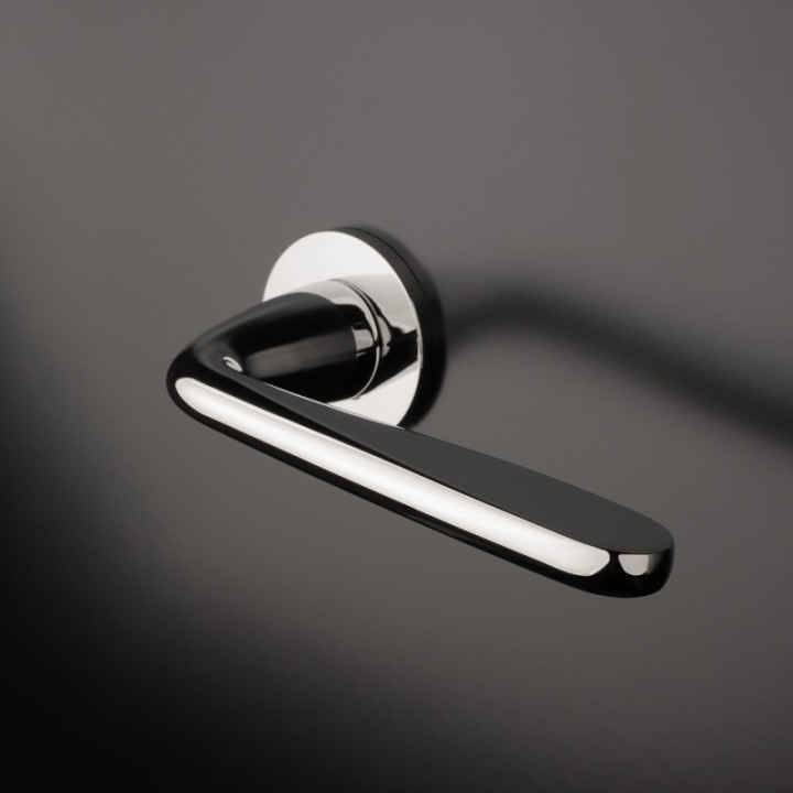 Klamka ENGER APRILE HIACYNTA ROZETA R SUPER SLIM 5MM chrom polerowany ASHIACYNTAR5SLC