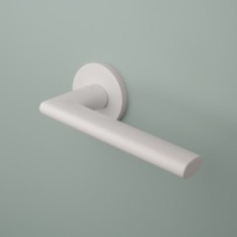 Klamka ENGER APRILE KALMIA ROZETA R SLIM 7MM biały matowy ATKALMIAR7SWHITE