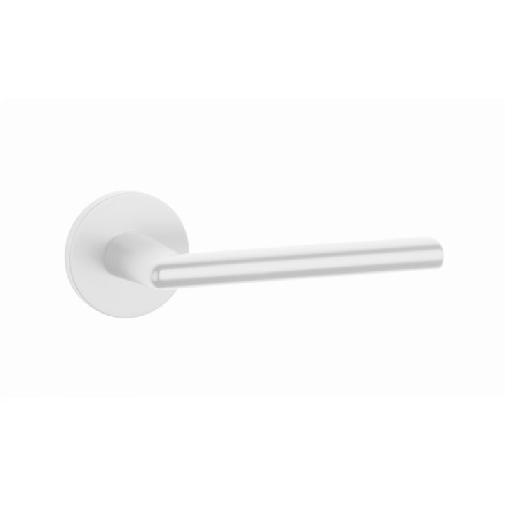 Klamka ENGER APRILE KALMIA ROZETA R SLIM 7MM biały matowy ATKALMIAR7SWHITE