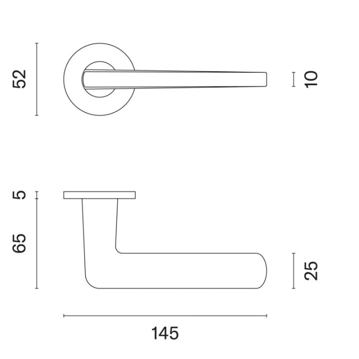 Klamka ENGER APRILE LIRA ROZETA R SUPER SLIM 5MM chrom polerowany ASLIRAR5SLC
