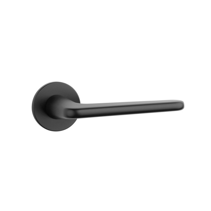 Klamka ENGER APRILE LIRA ROZETA R SUPER SLIM 5MM czarny matowy ASLIRAR5SBK