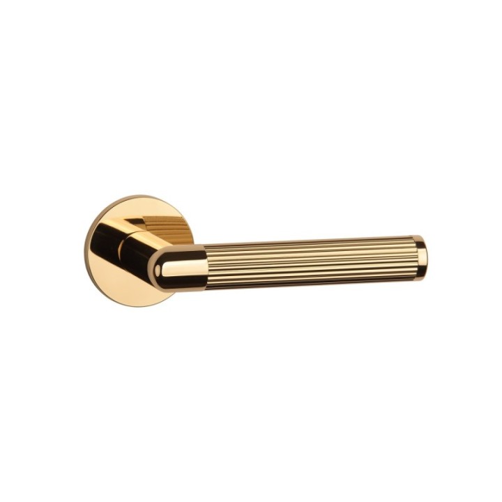 Klamka ENGER APRILE LOBELIA ROZETA R SUPER SLIM 5MM złoty polerowany ASLOBELIAR5SLG