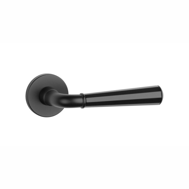 Klamka ENGER APRILE MARIGOLD ROZETA R SLIM 7MM czarny matowy ASMMARIGOLDR7SBK