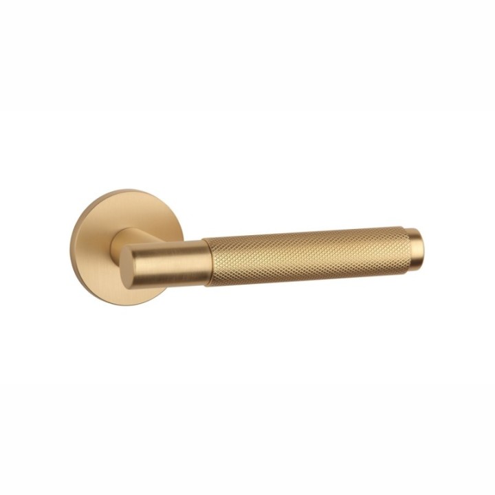 Klamka ENGER APRILE MOLINIA ROZETA R SLIM 7MM złoty matowy ATMOLINIAR7SGOLDSATIN