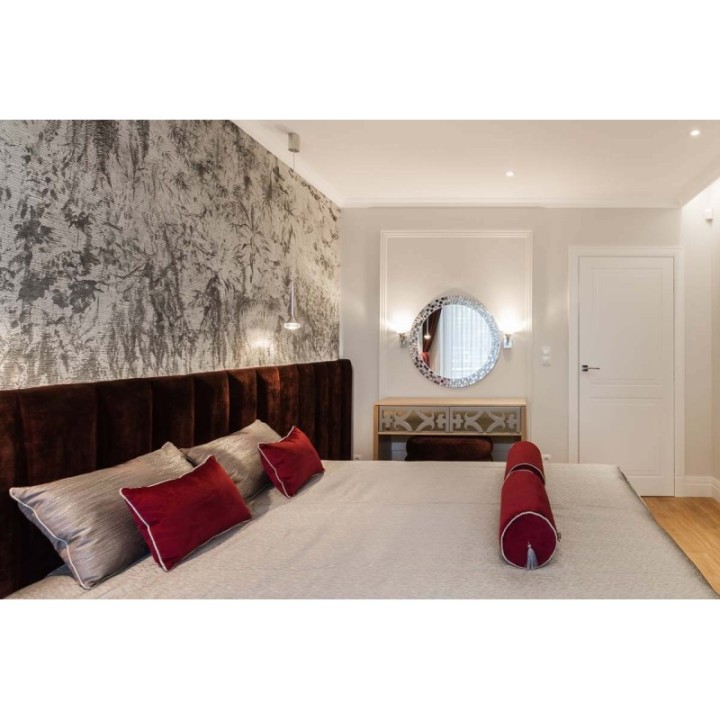 OKRĄGŁE LUSTRO AUREA W SREBRNEJ RAMIE 70cm GieraDesign AUR/SV/70