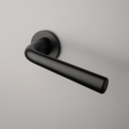 Klamka ENGER APRILE TULIPA ROZETA R SLIM 7MM czarny matowy ASTULIPAR7SBK