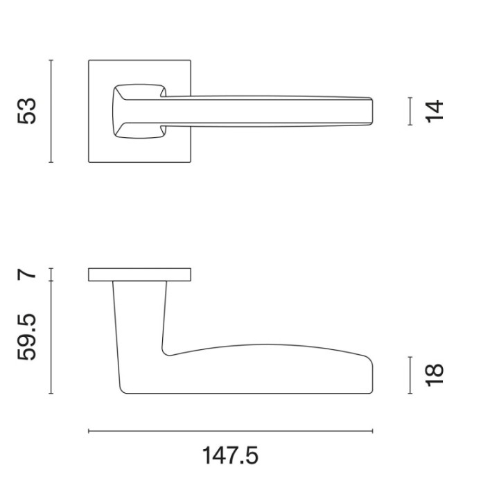 Klamka ENGER APRILE ERBA ROZETA Q SLIM 7MM chrom satynowy ATERBAQ7SMSC
