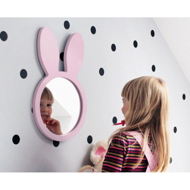 LUSTRO BUNNY RÓŻOWE 30x50cm GieraDesign BNN/R/30x50